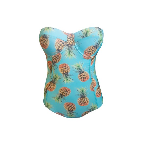 One Piece Pineapple Swim suit - Picture 3 of 6
